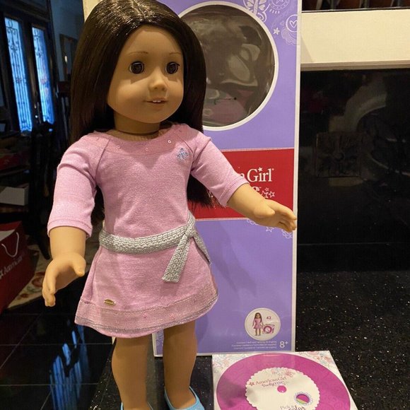 ❤️❤️❤️ 🎁American Girl Textured Dark Brown Hair Med Skin Brown Eyes #42